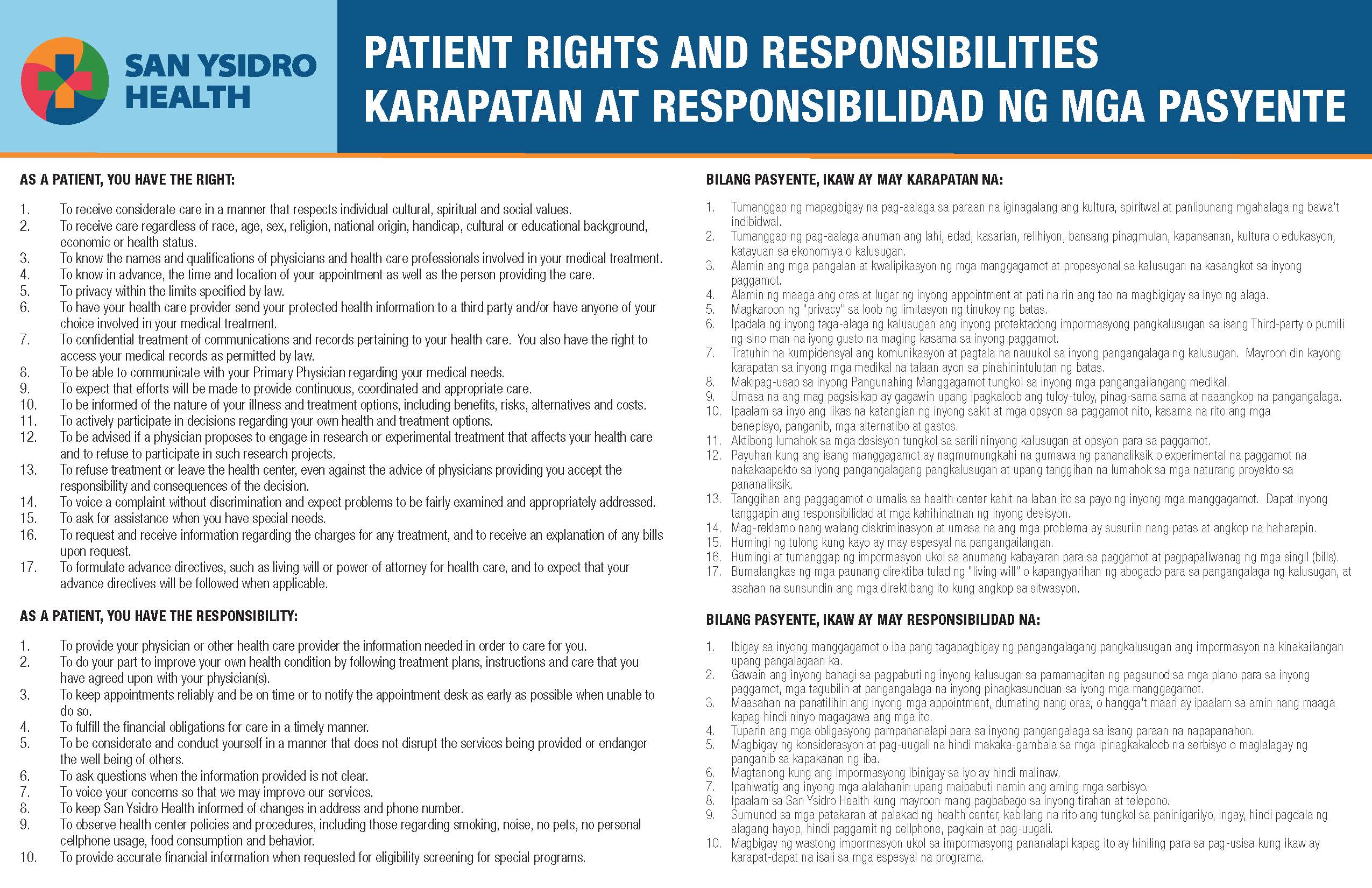 New Notices and Forms San Ysidro Health